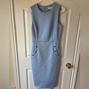 Calvin Klein Midi Blue Dress 6 Sleeveless